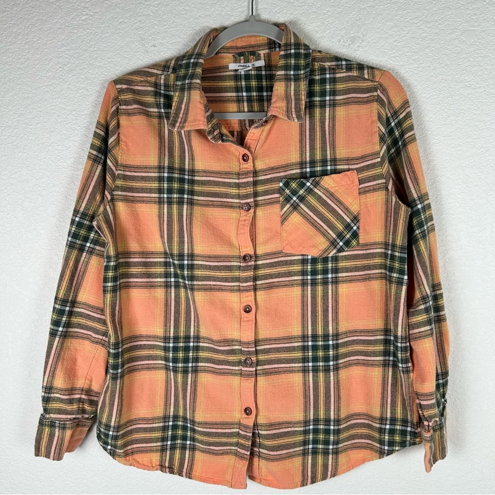 O’Neill Men’s Sz S flannel plaid outdoor shirt Bohemian camping hiking outdoors